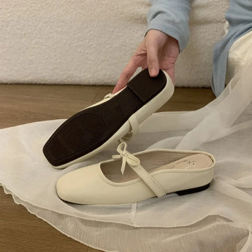 Xajzpa Women Casual Flats Comfortable Soft Boat Shoes Loafers Ballerina Shallow Round Toe Ballet Flat Shoes Women Slip On Side